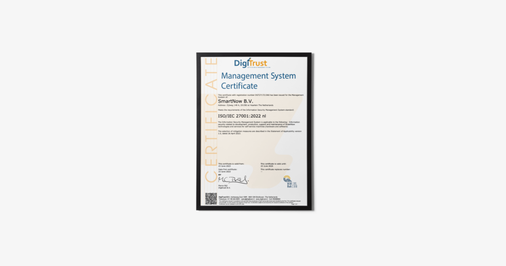 SmartNow obtained the ISO 27001 certificate
